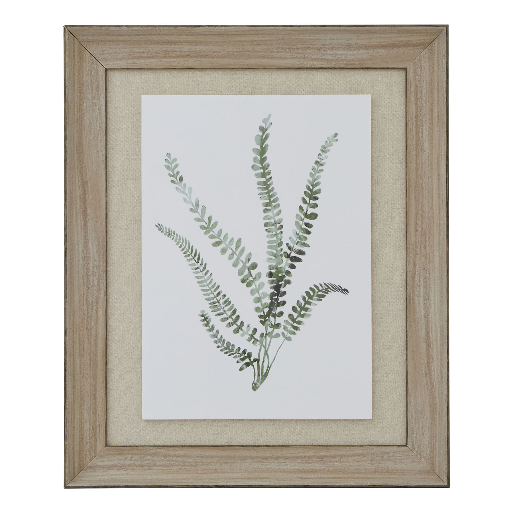 Watercolour Delicate Fern Washed Wood Frame - Corinthia Corner