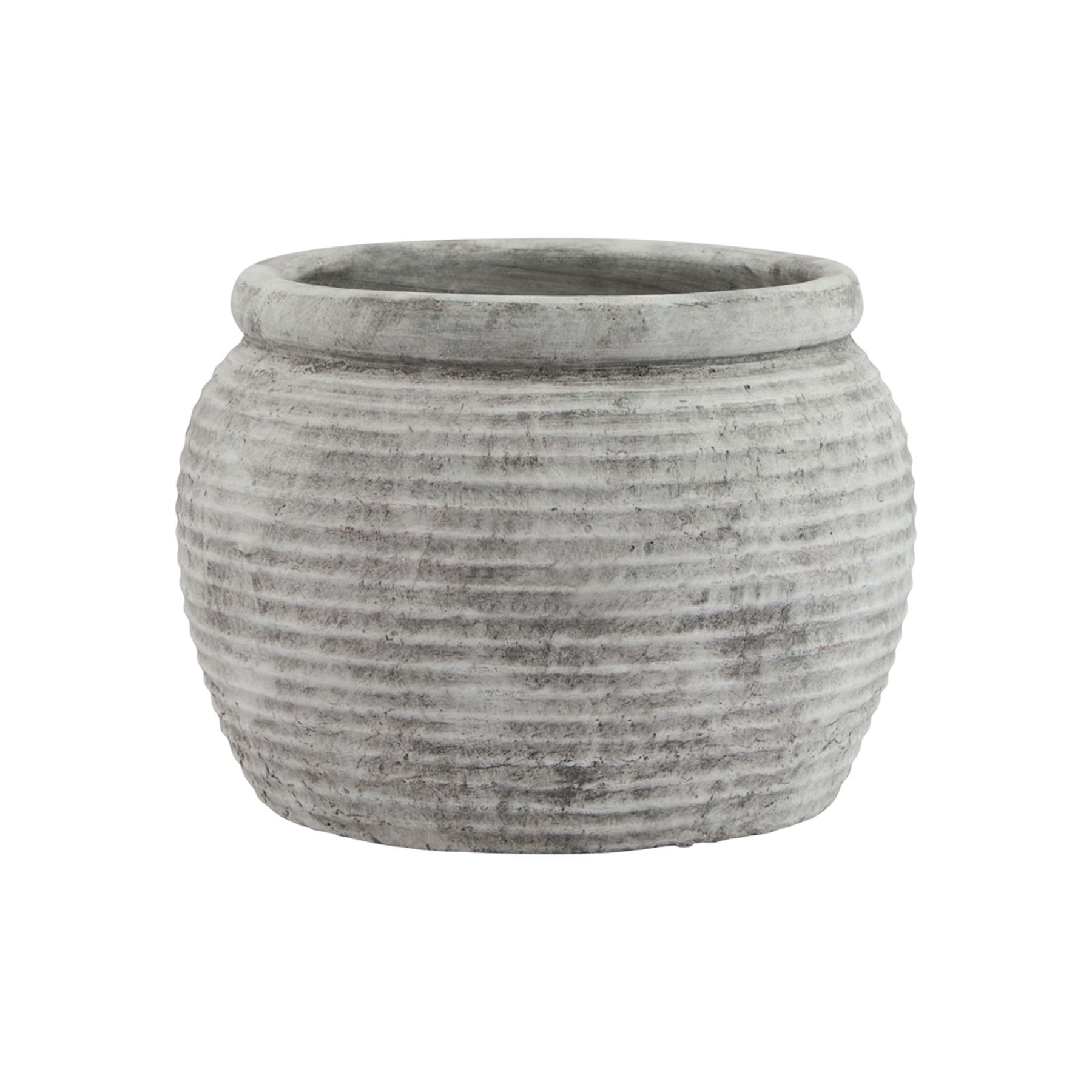 Rimmed Plant Pot - White - Corinthia Corner