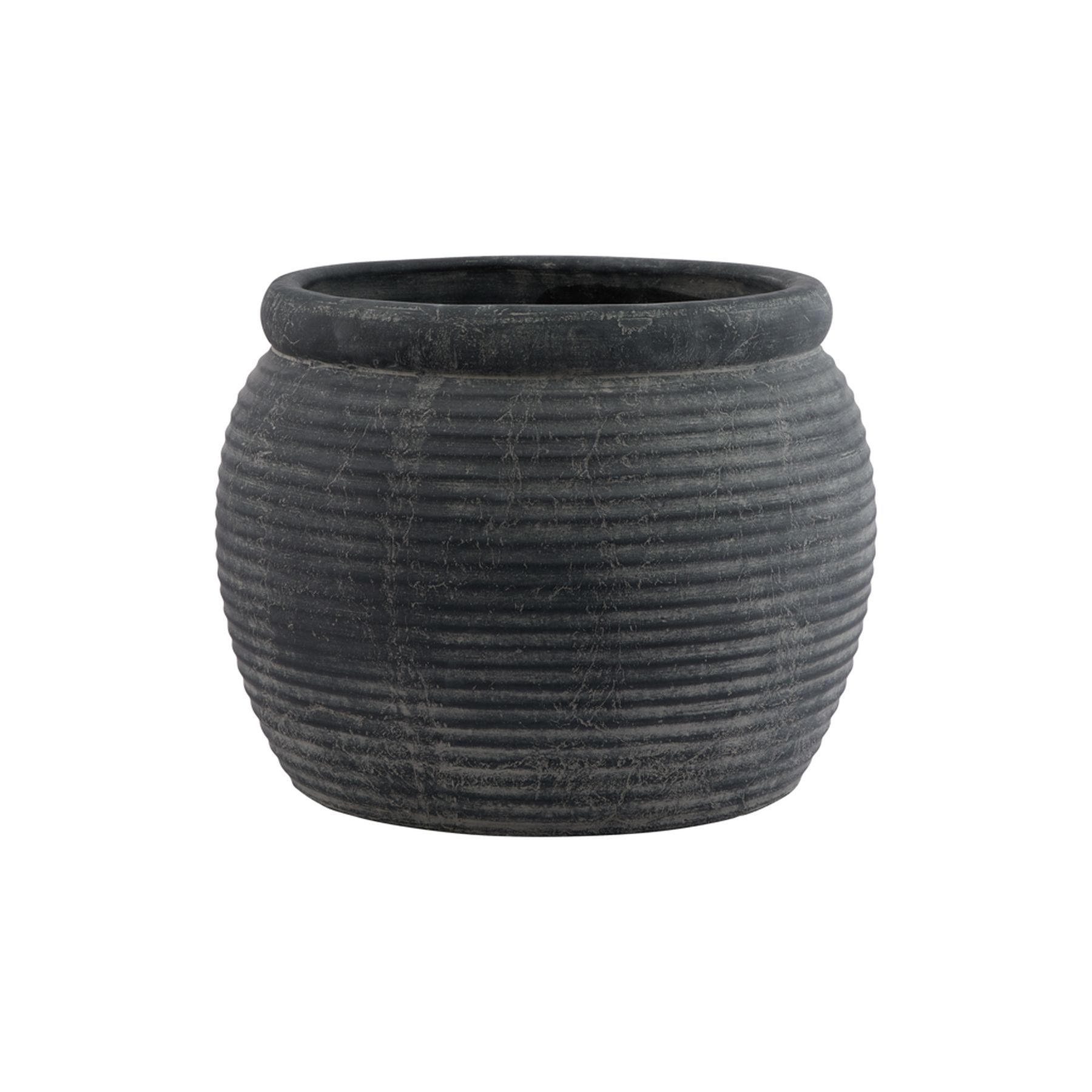 Rimmed Plant Pot - Grey - Corinthia Corner