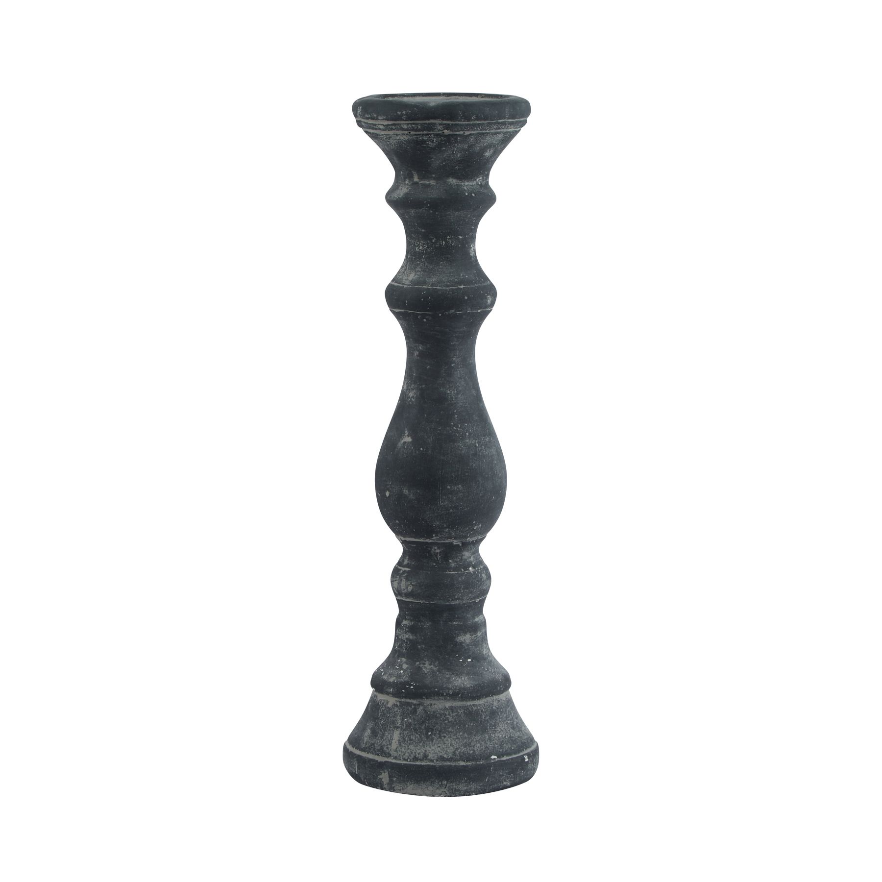 Large Column Candle Holder - Grey - Corinthia Corner