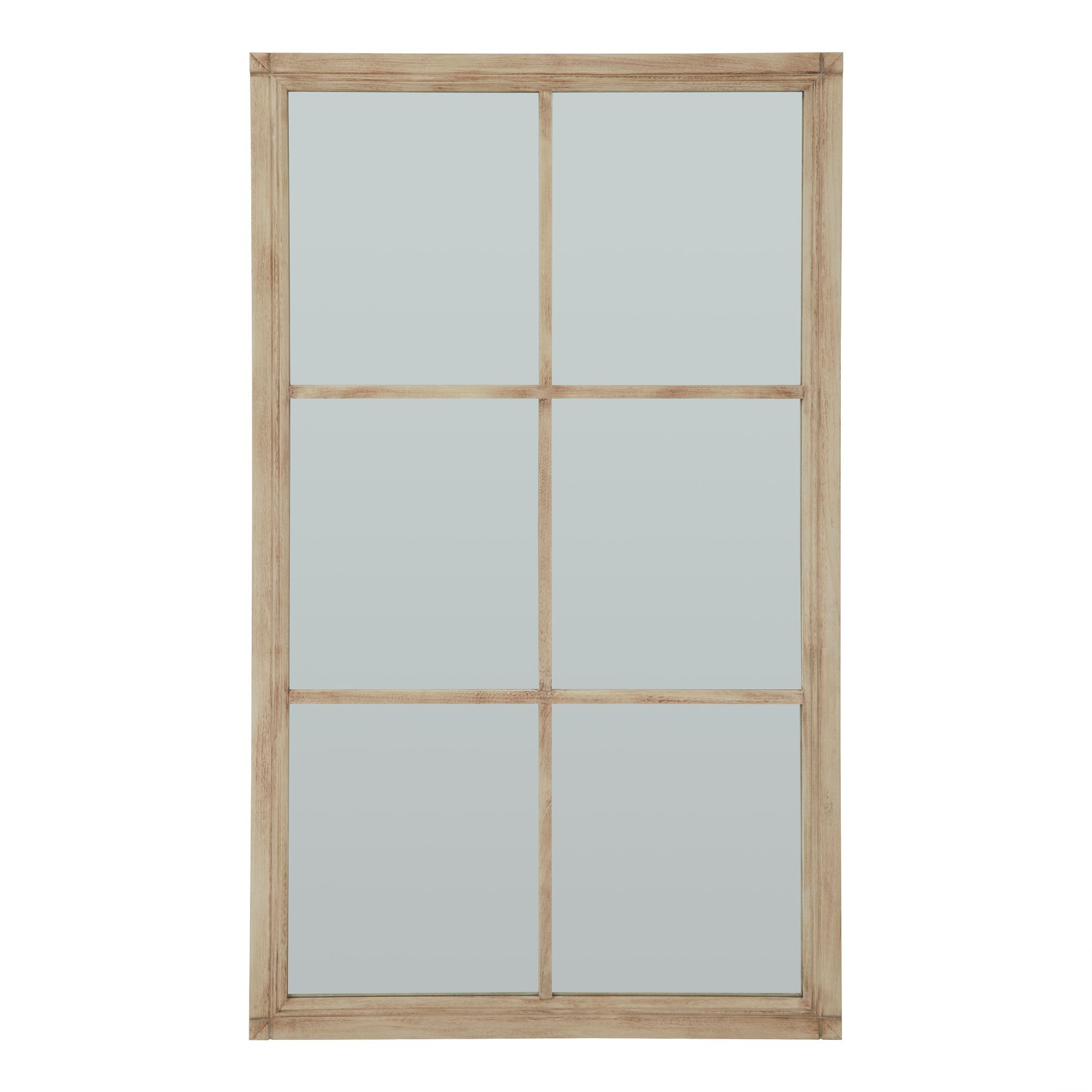 Washed Wood Window Mirror - Large - Corinthia Corner
