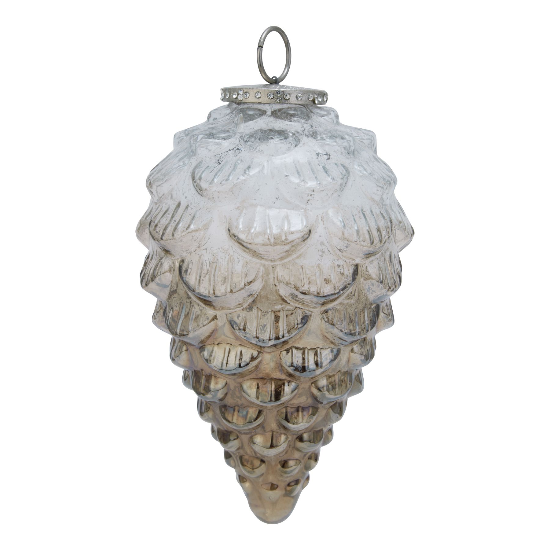 Coffee Ombro Pine Cone Bauble - Corinthia Corner
