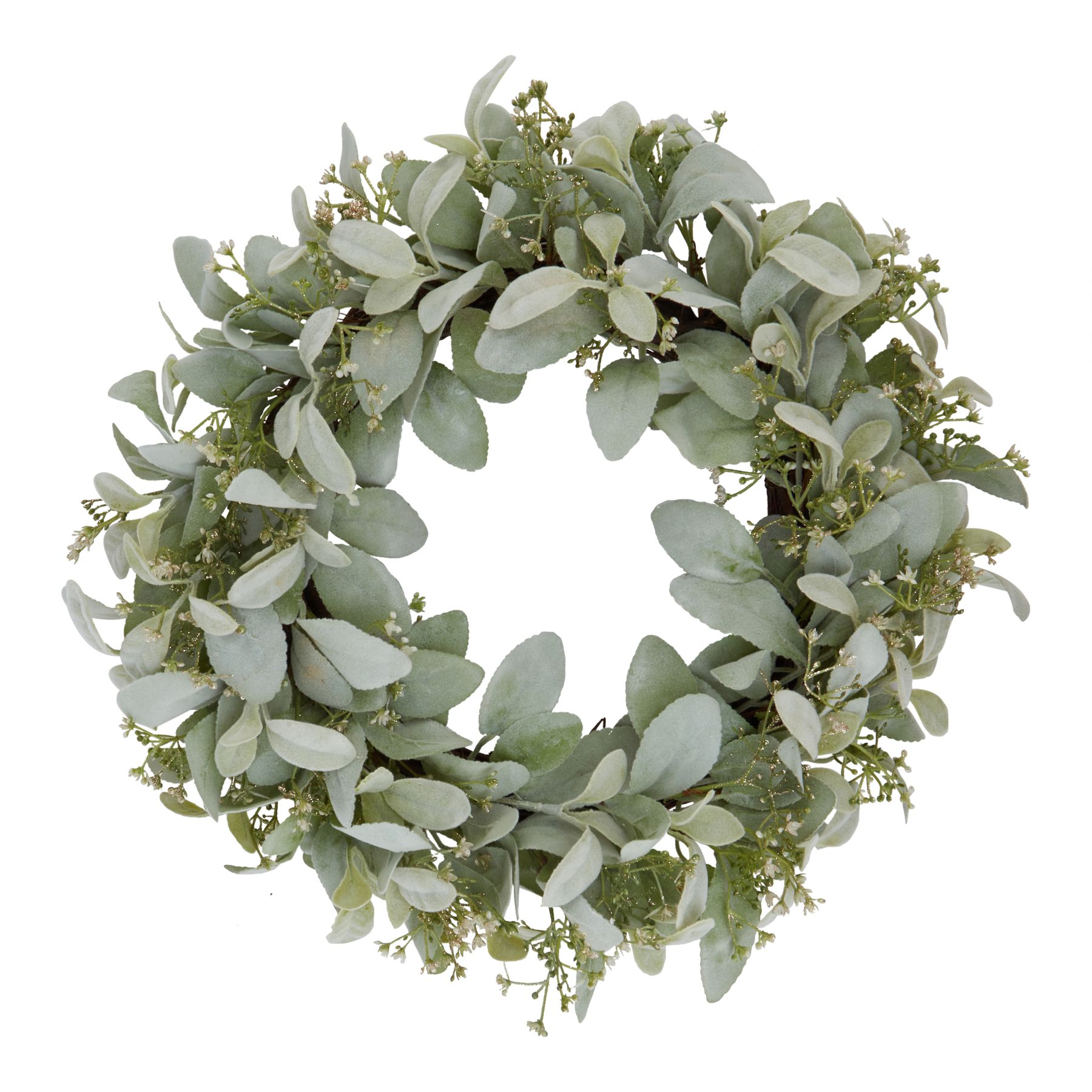 Winter Wreath With Lambs Ear And Wax Flower - Corinthia Corner