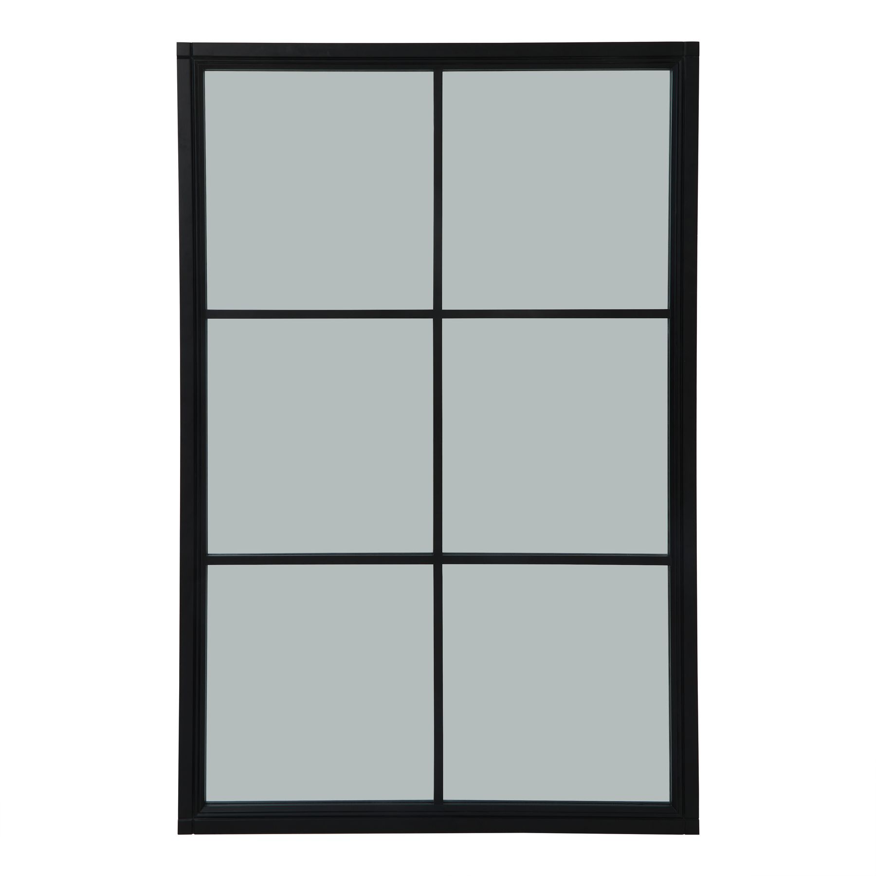 Wood XL Window Mirror - Black - Corinthia Corner