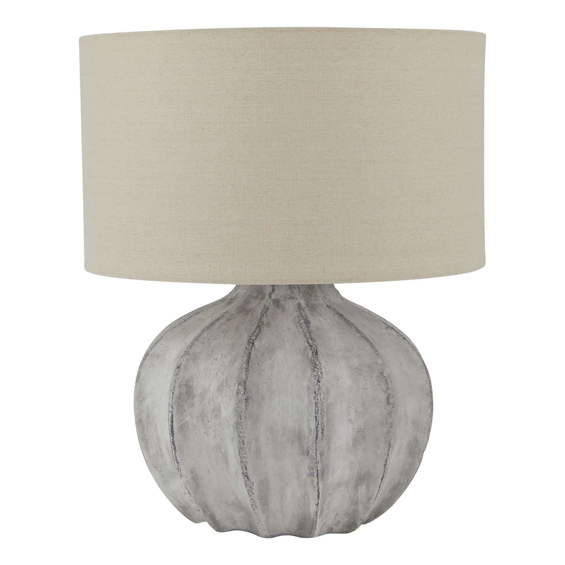 Darcy Antique White Flute Lamp - Corinthia Corner