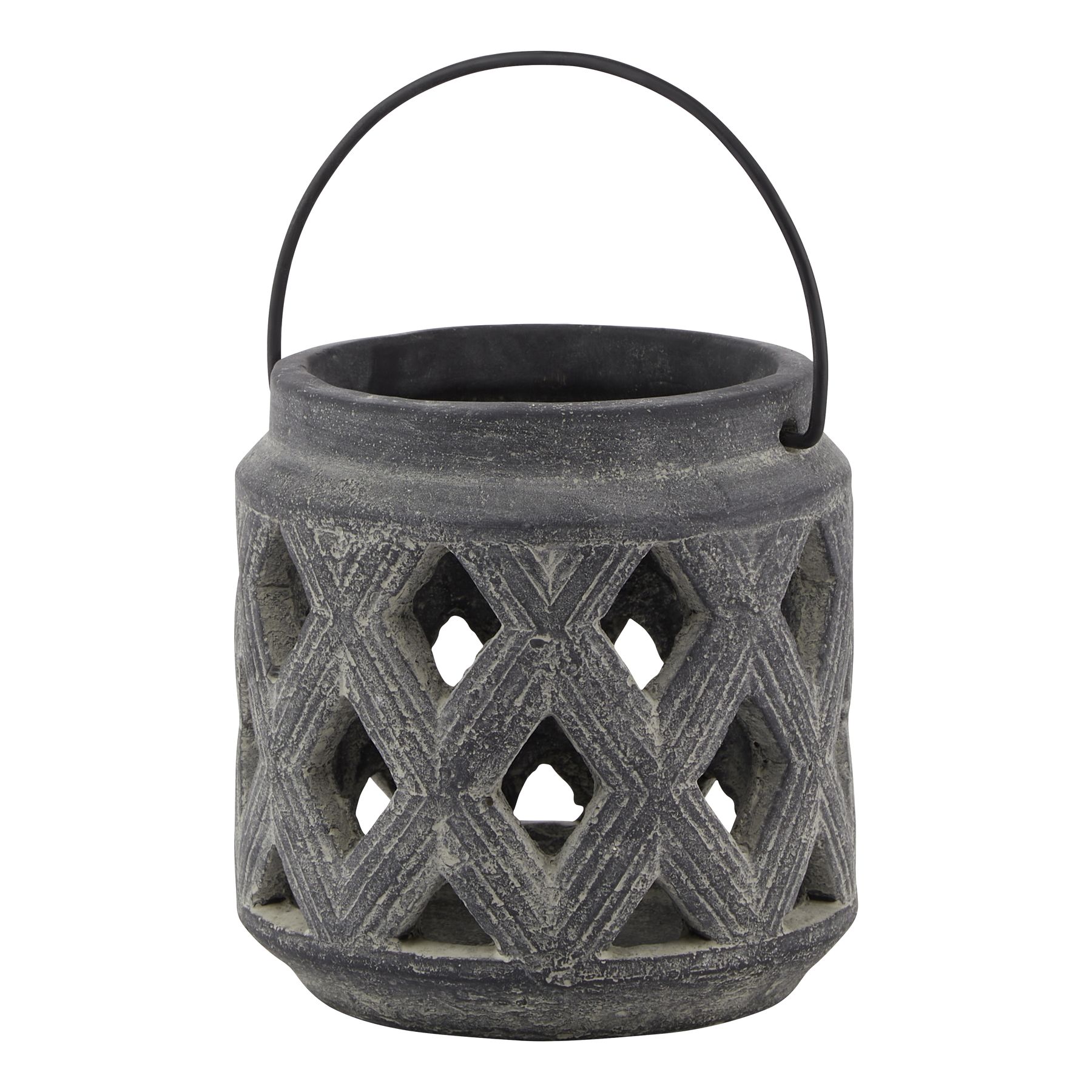 Lattice Lantern - Grey - Corinthia Corner