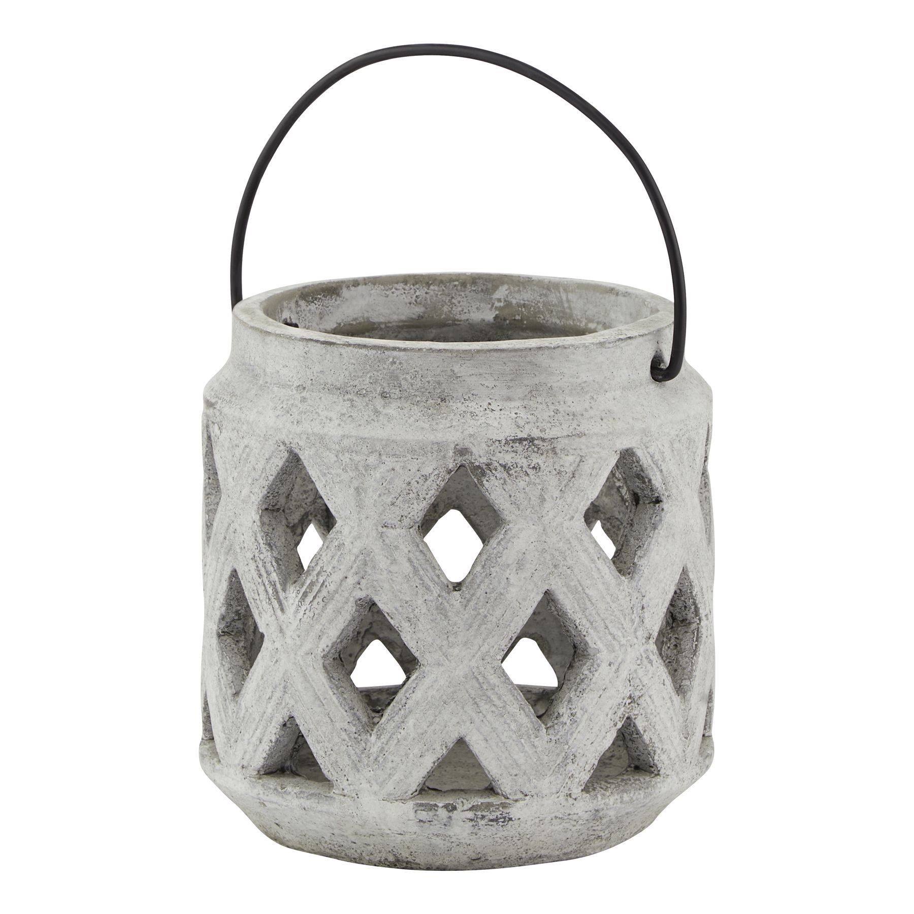 Stone Lattice Lantern - White - Corinthia Corner
