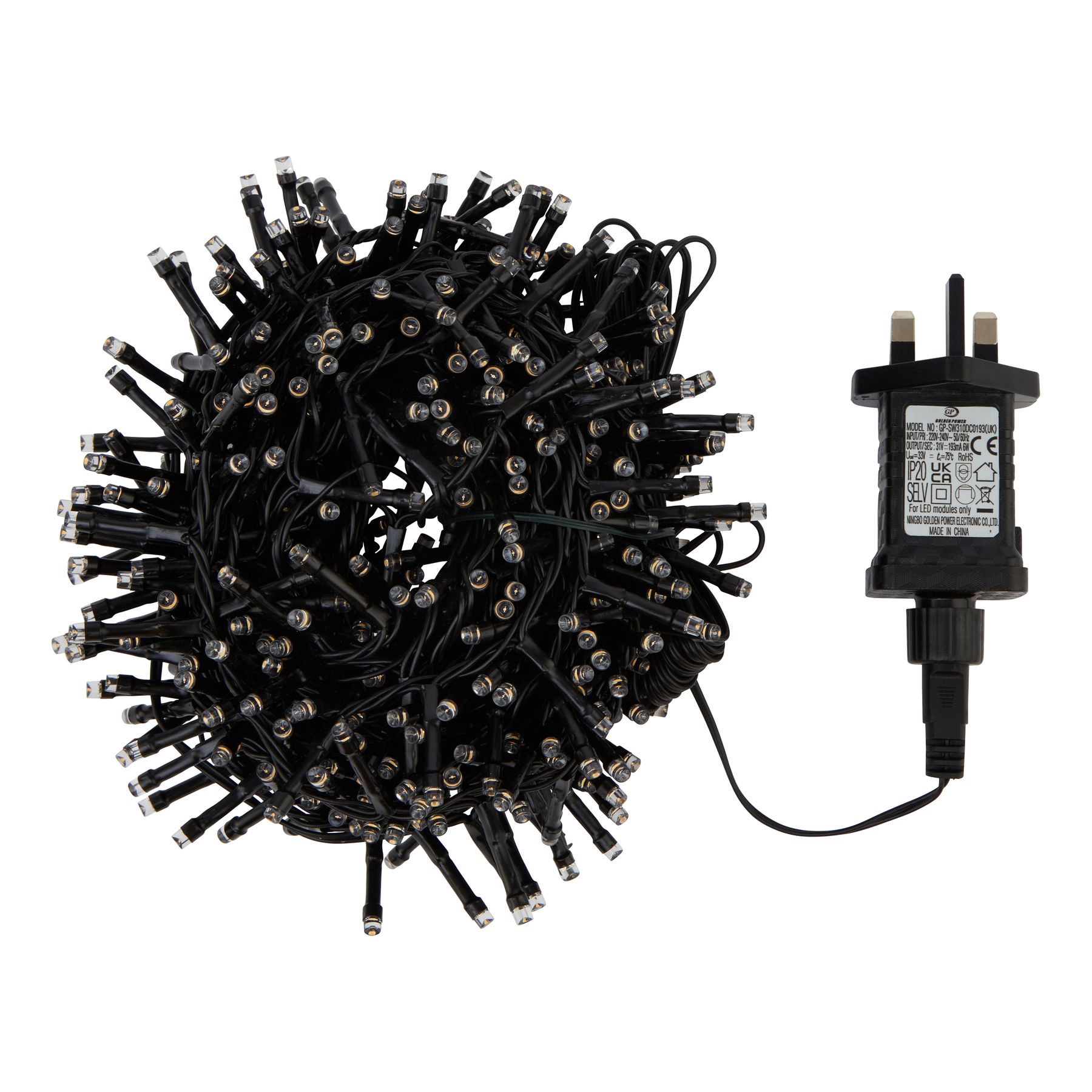 LED Warm 12.5M Plug Christmas String Lights - White - Corinthia Corner