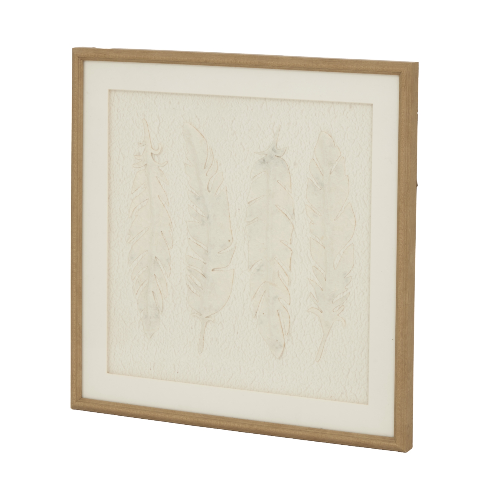 Alti White Feathers Art In Beaded Frame - Corinthia Corner
