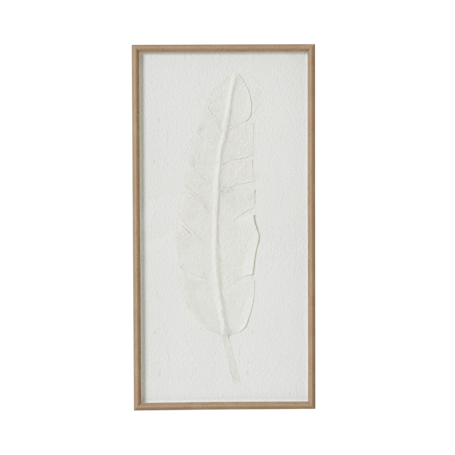 Quill White Feather Art In Beaded Frame - Large - Corinthia Corner