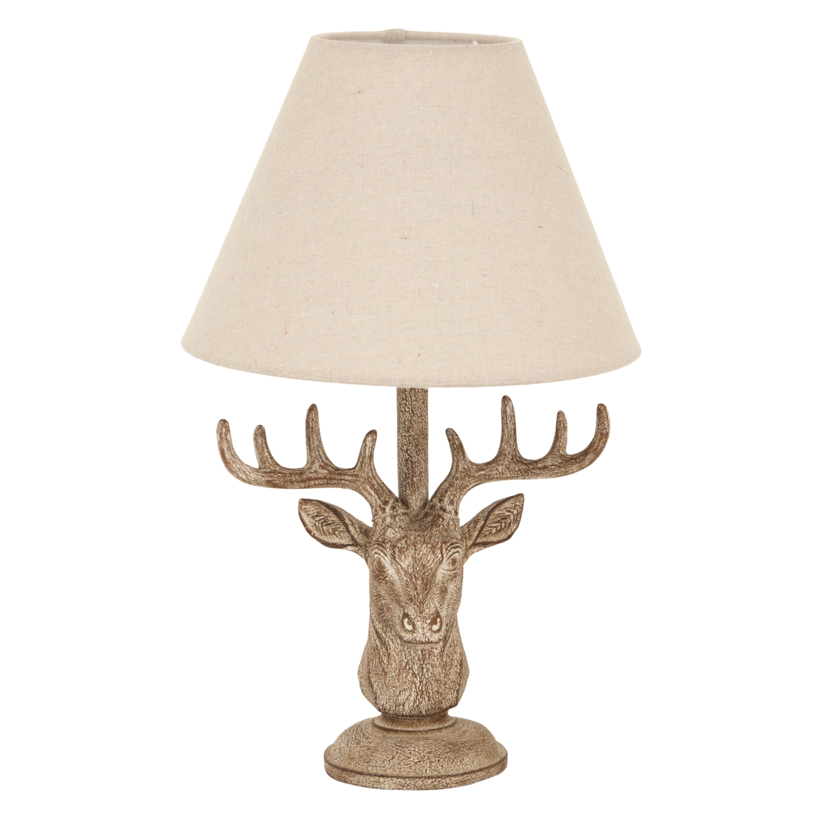 Stonewashed Stag Head Table Lamp - Corinthia Corner
