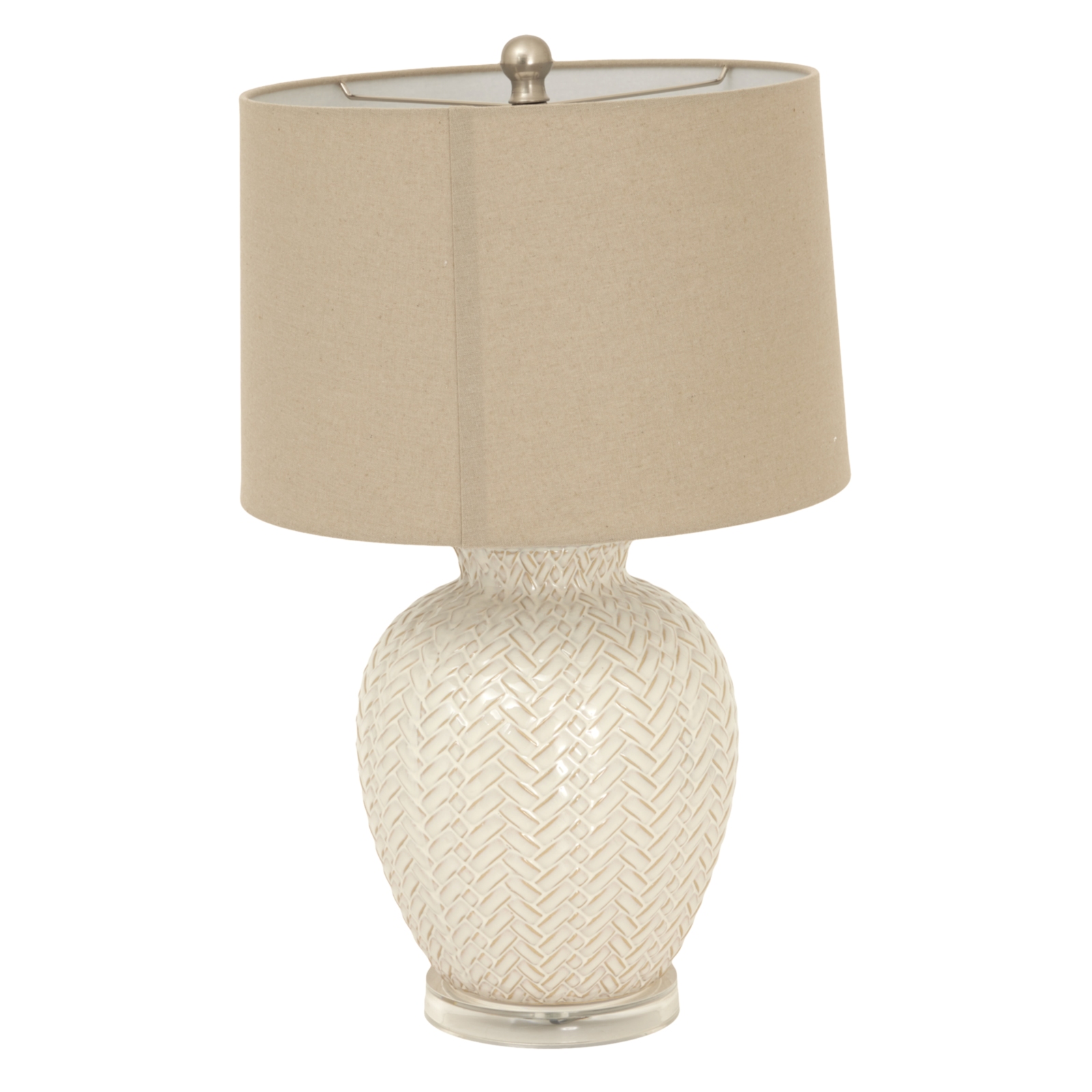 Twill Weave Ceramic Table Lamp - Corinthia Corner
