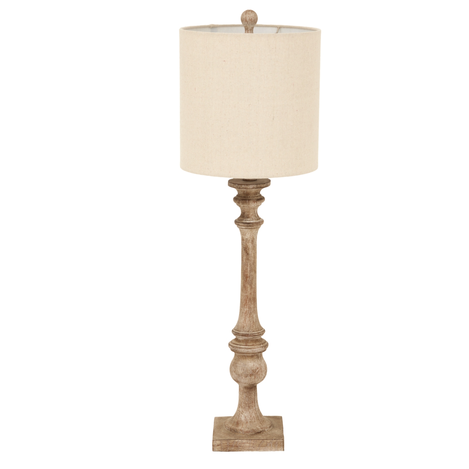 Pallido Candlestick Table Lamp With Linen Shade - Corinthia Corner