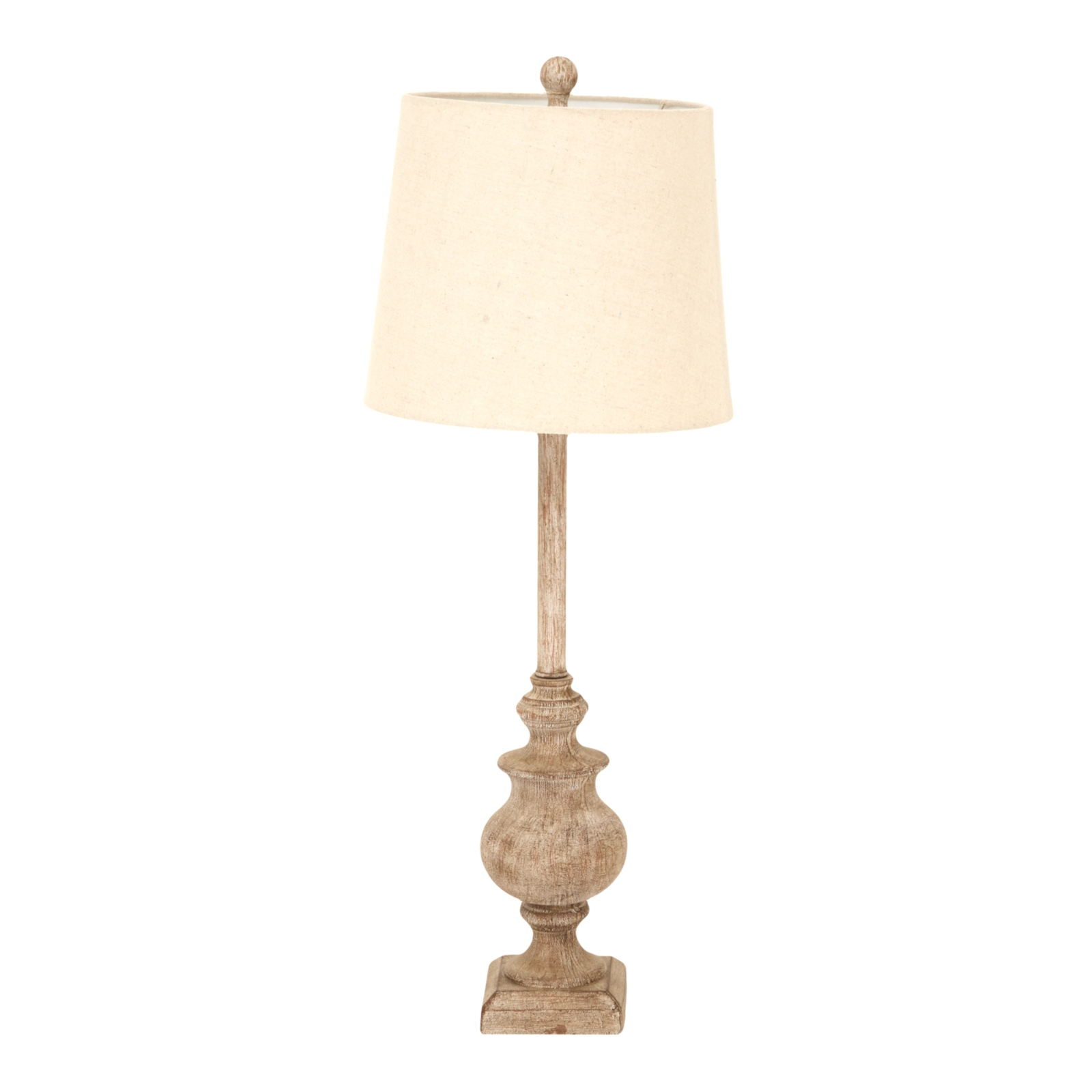 Chio Candlestick Table Lamp With Linen Shade - Corinthia Corner