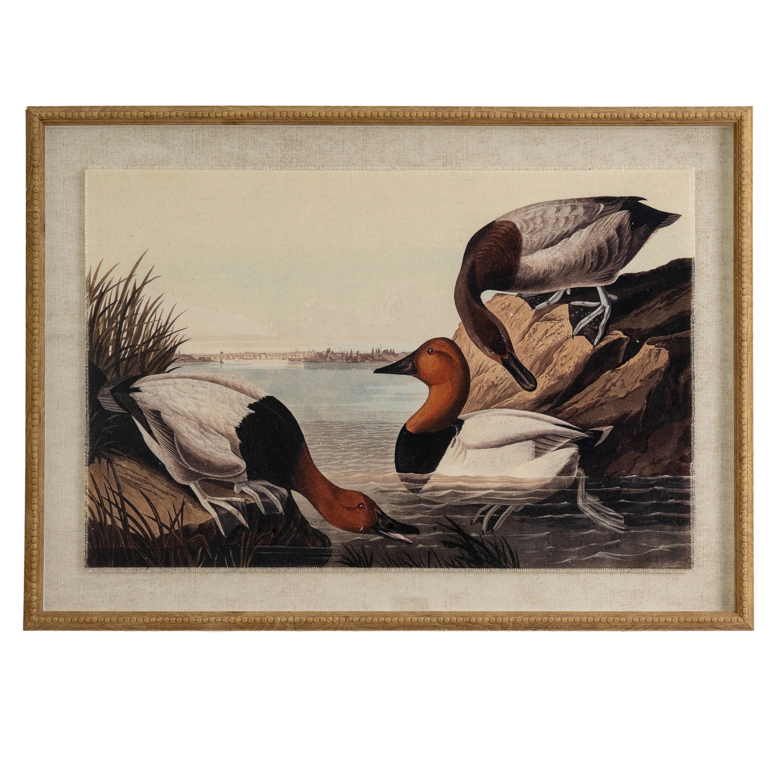 Flor Pochards Art In Beaded Frame - Corinthia Corner