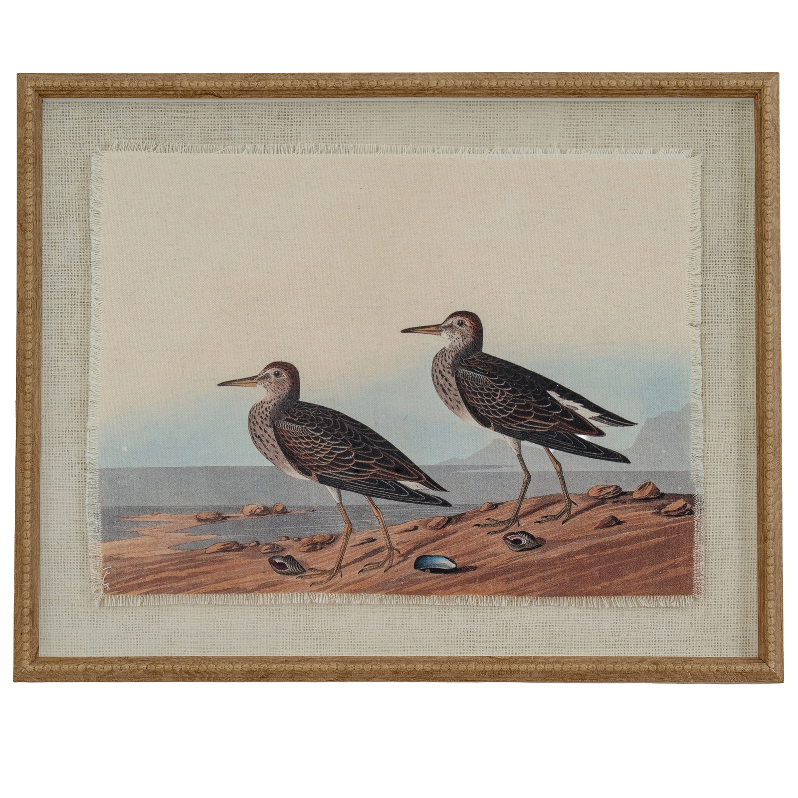 Flor Sandpipers Art In Beaded Frame - Corinthia Corner