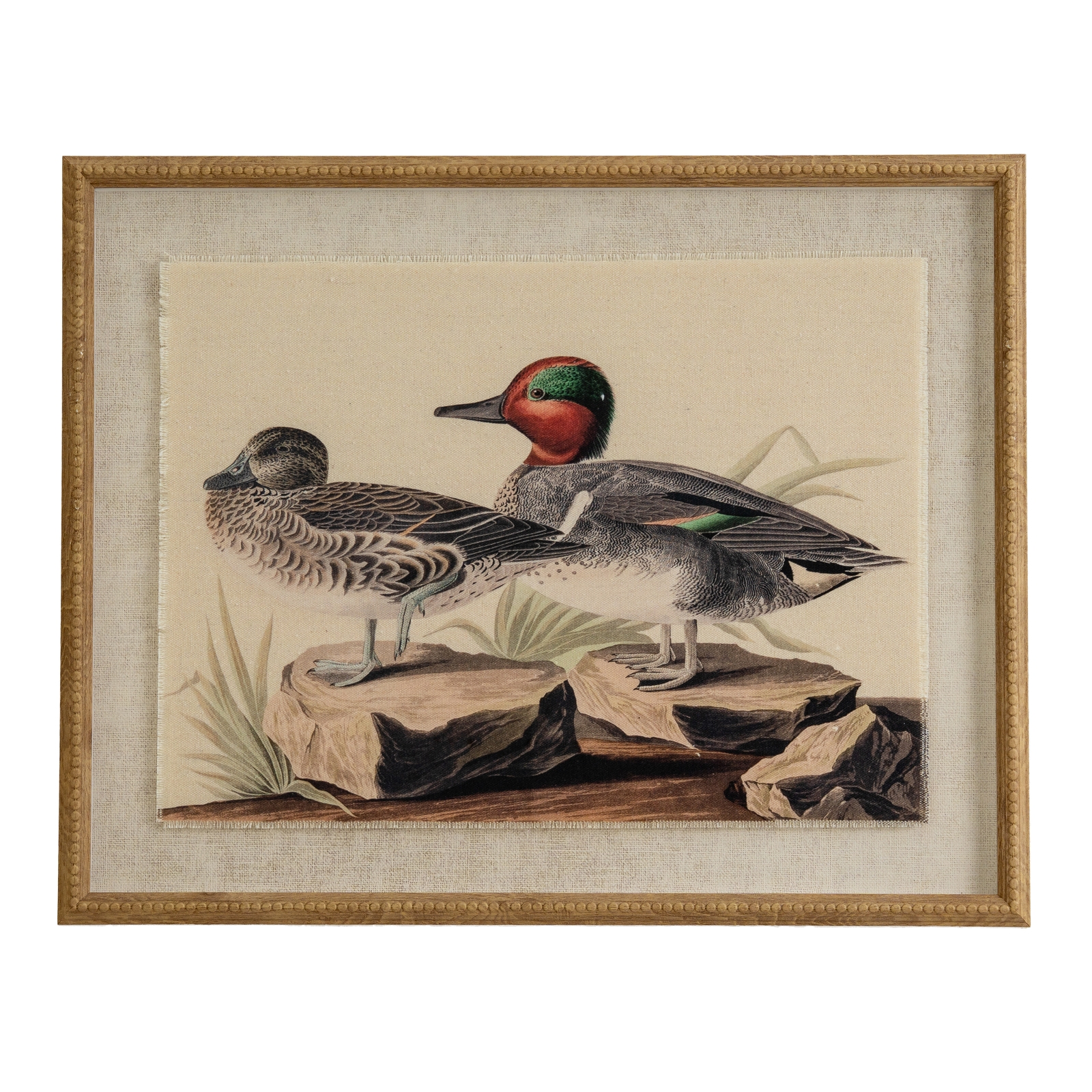 Flor Teals Art In Beaded Frame - Corinthia Corner
