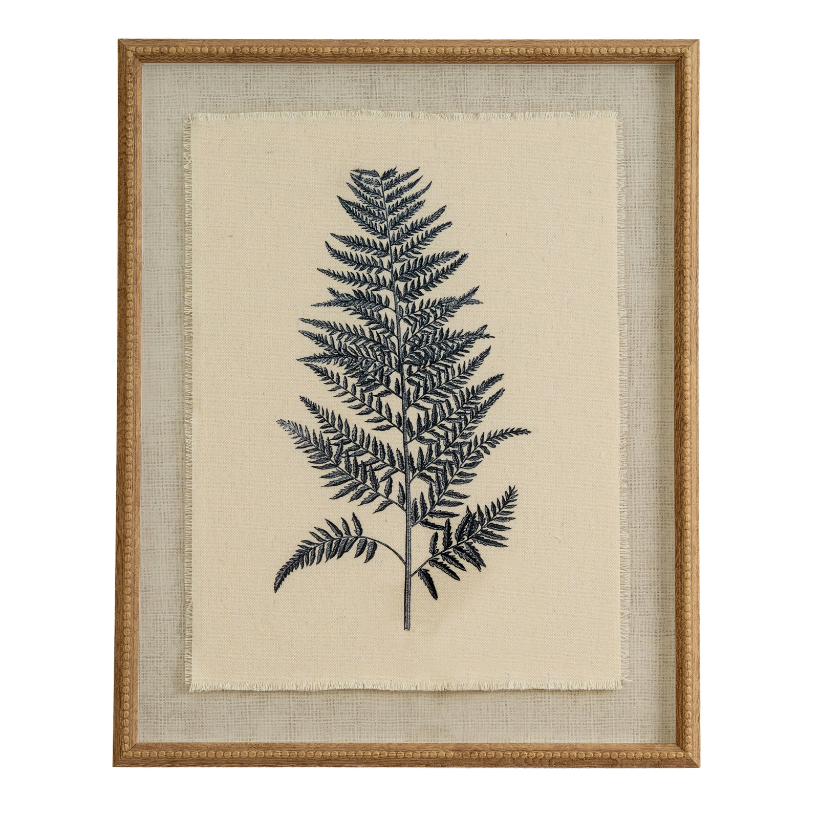 Flor Beech Fern Art In Beaded Frame - Corinthia Corner