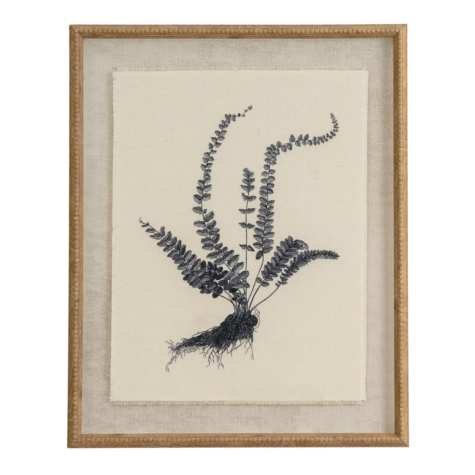 Flor Spleenwort Art In Beaded Frame - Corinthia Corner