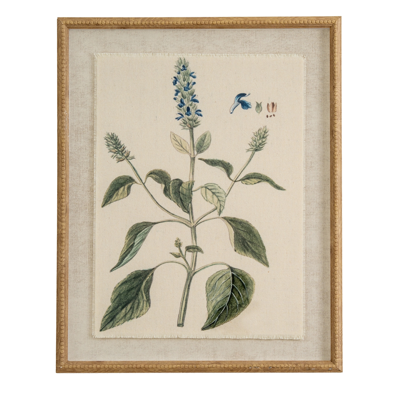 Flor Salvia Art In Beaded Frame - Corinthia Corner