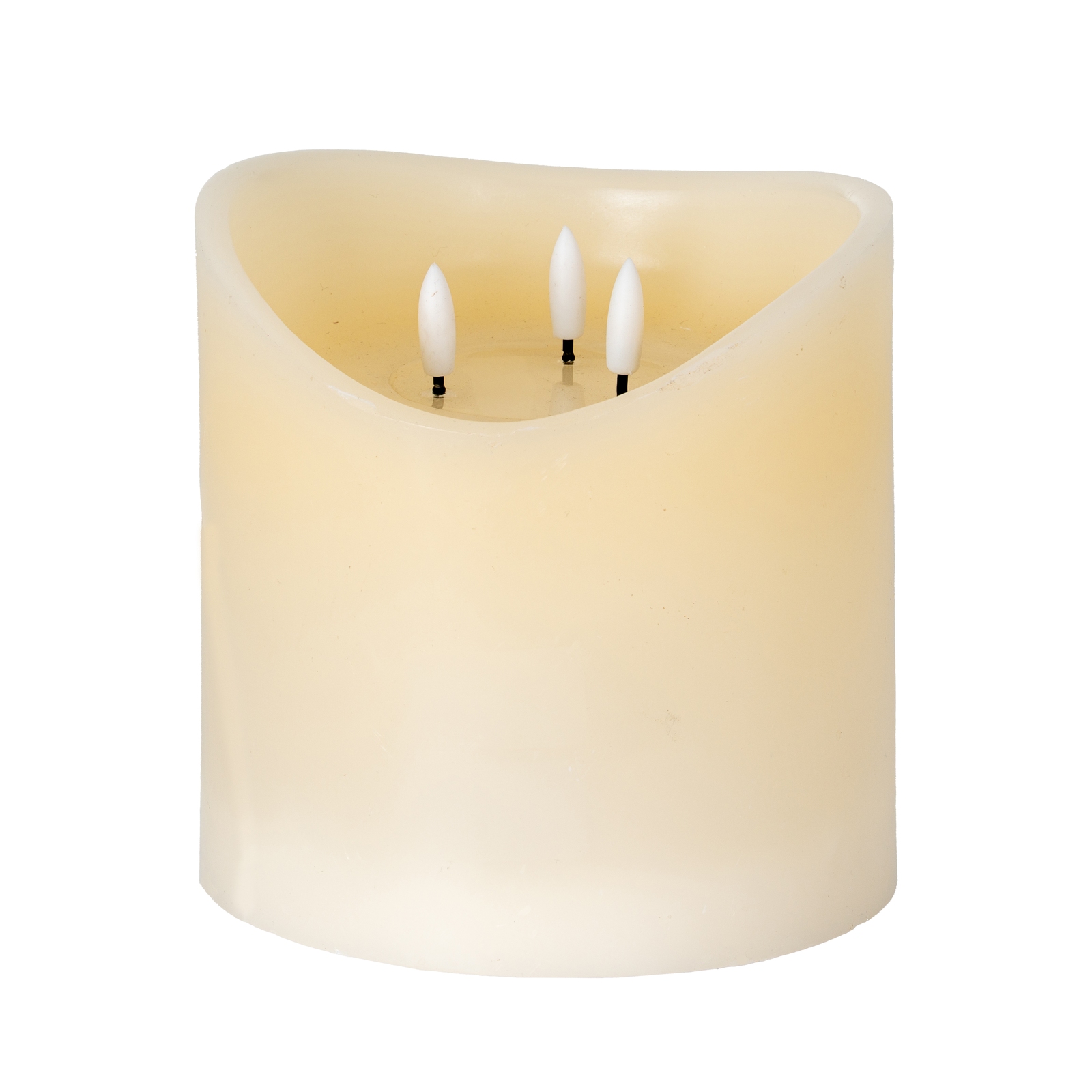 Nago Cream Melted LED Candle - 6x6 - Corinthia Corner