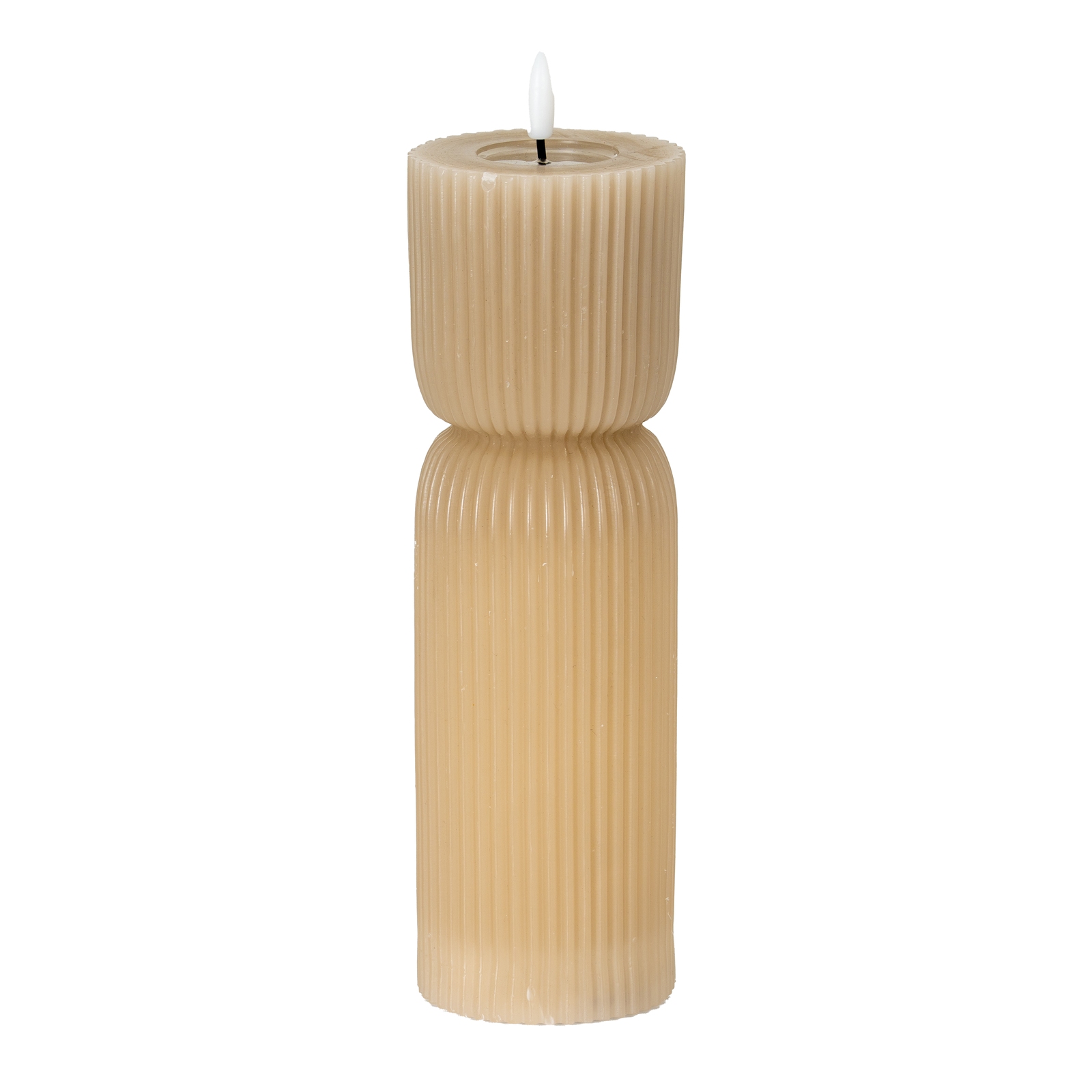 Nago Stone Carved LED Candle - 2.75x10 - Corinthia Corner