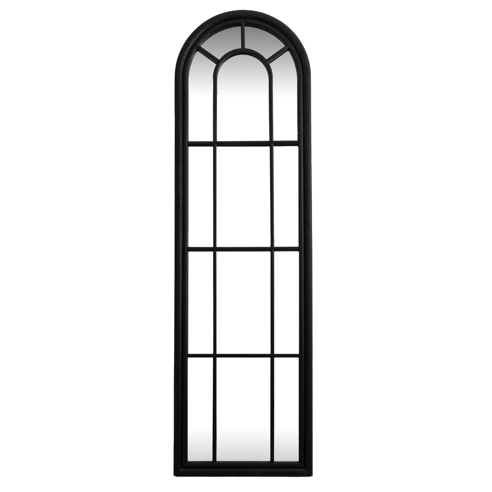 Blako Wood Tall Arched Window Mirror - Corinthia Corner