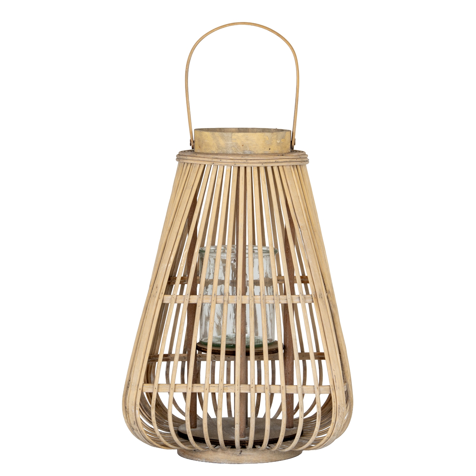 Peardrop Wicker Lantern With Glass Holder - Large - Corinthia Corner