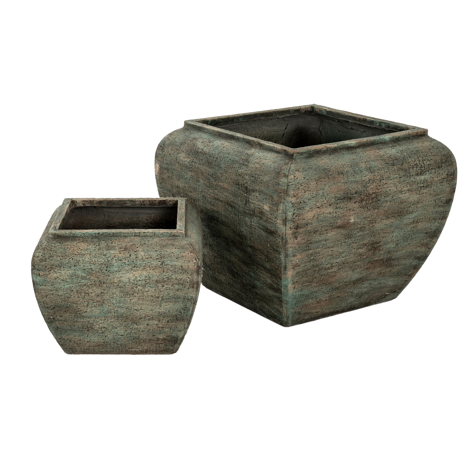 Verdan Square Drum Planters - Set of 2 - Corinthia Corner