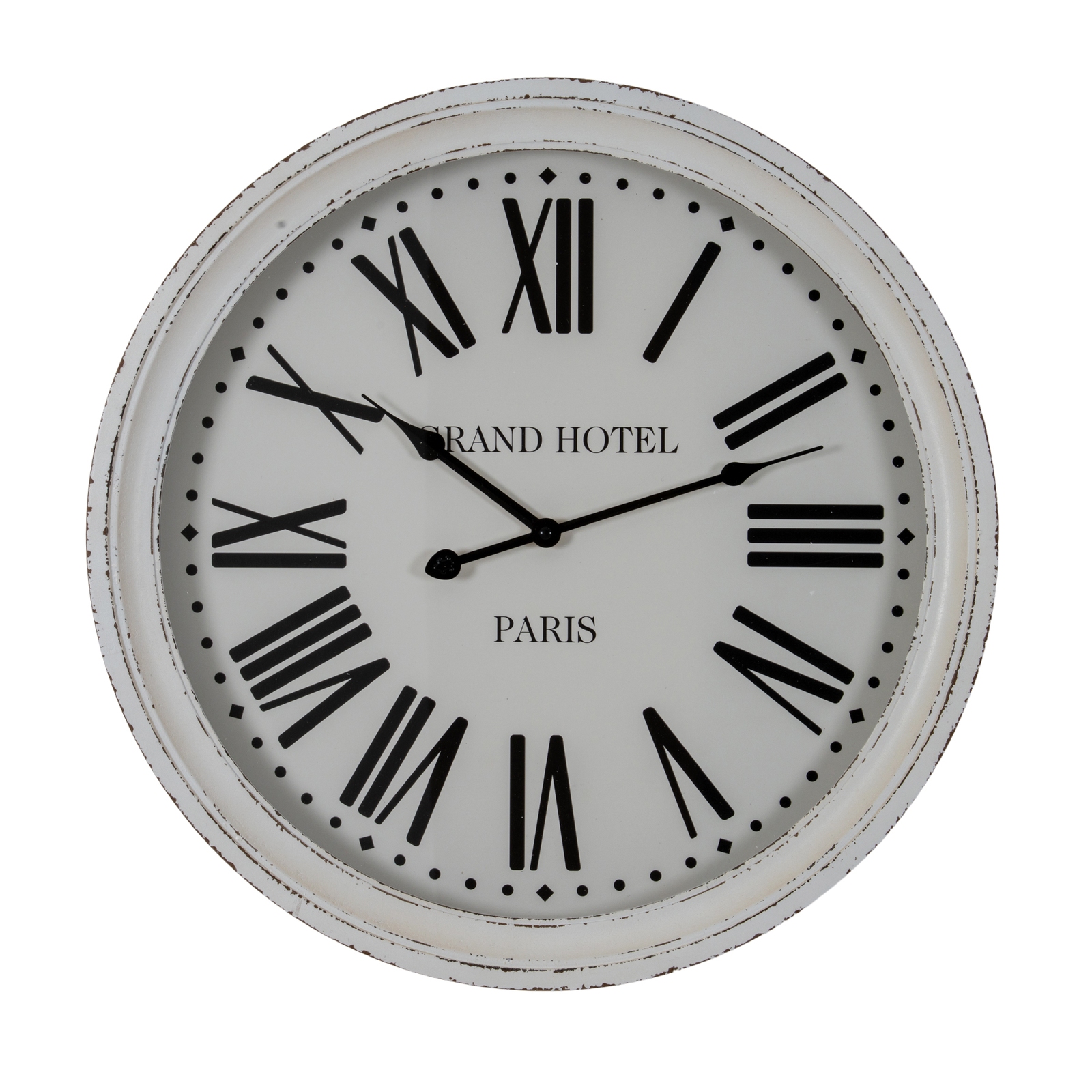 ETOILE Hotel Paris White Clock With Glass - White