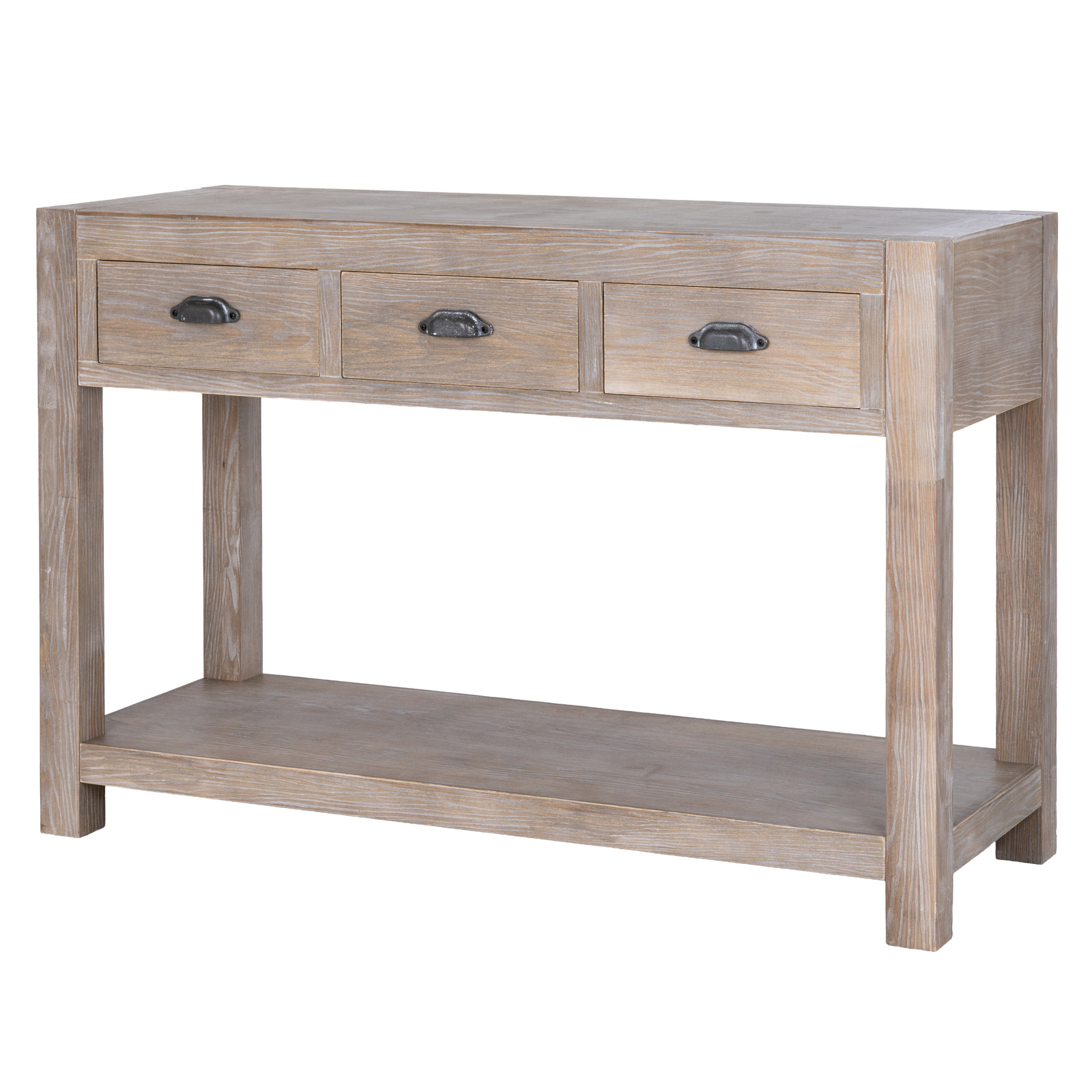 HAVEN 3 Drawer Console Table - Brown