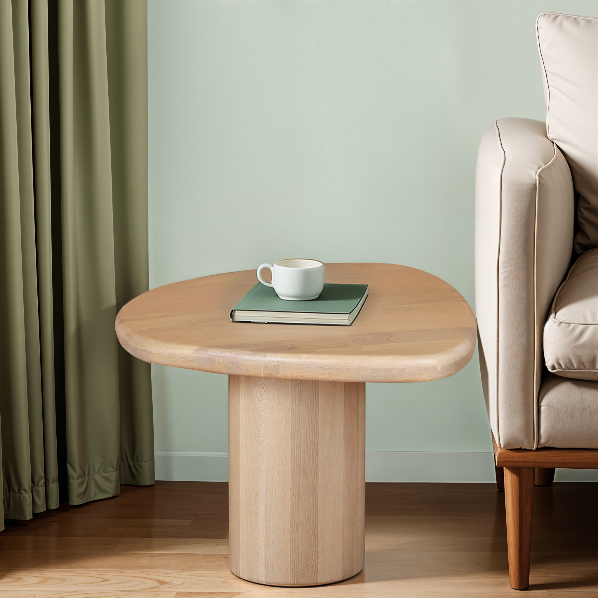 ASHTON Solid Wood Side Table - Oak Finish - Elfrida Interiors