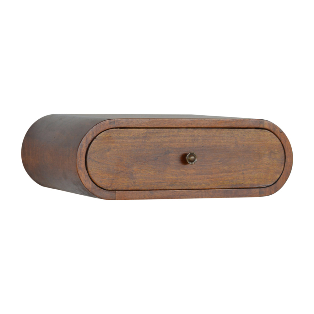 Bedside Table - NEWARK Round Nightstand Chestnut 45cm - Beasley & Sons