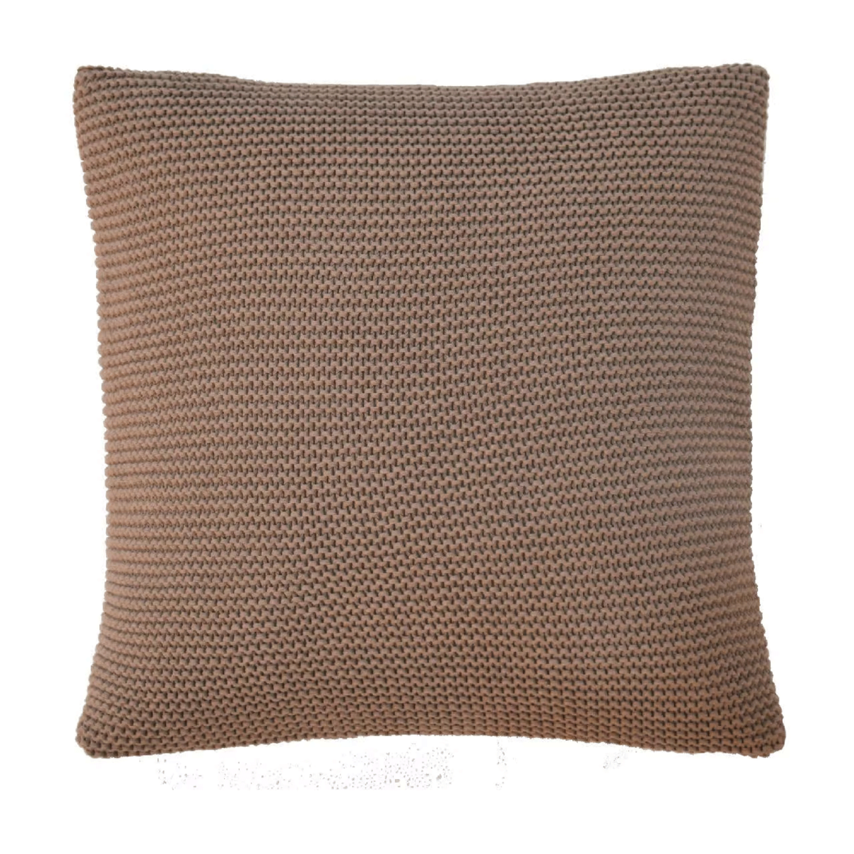 Ribbed Design Cotton Cushion Set of 2 - Brown - Beasley & Sons