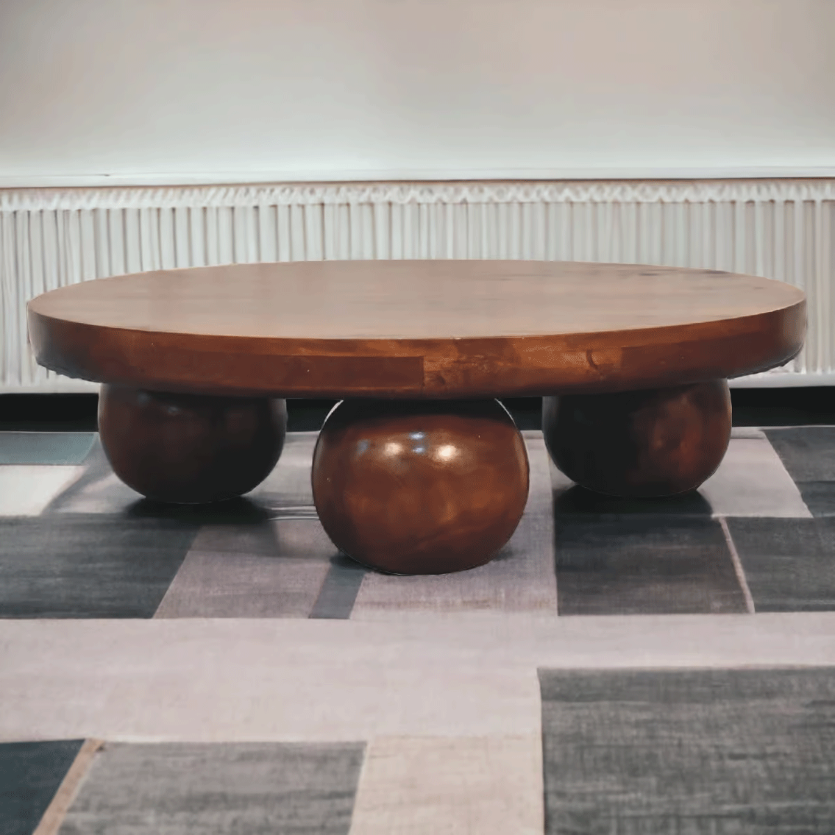 Petite Whisper Coffee Table with Ball Feet - Chestnut - Beasley & Sons