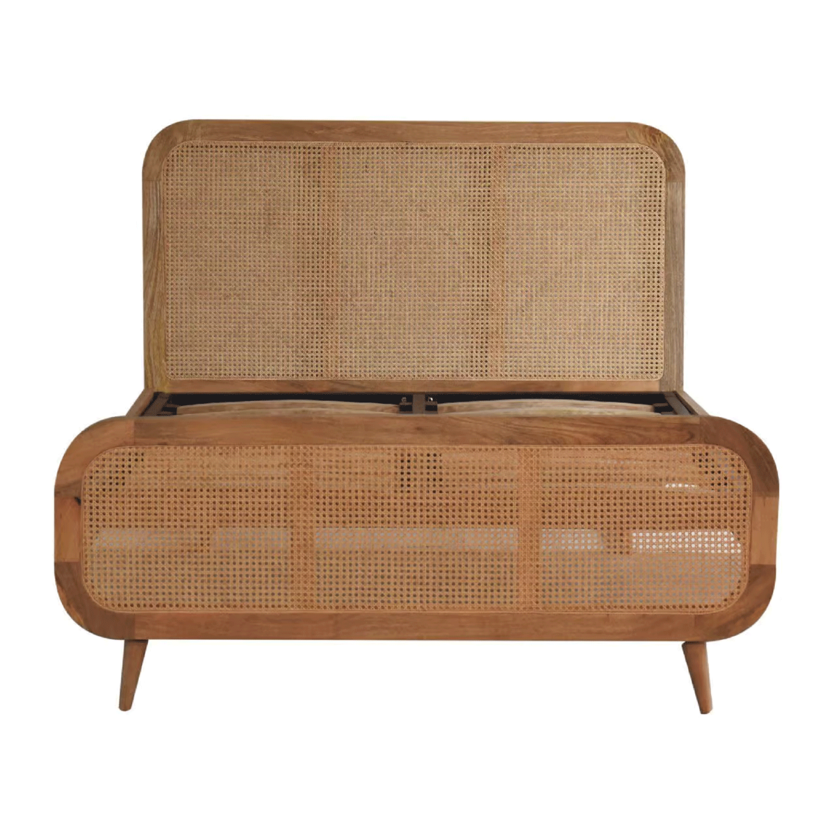 Elysian Rattan Retreat Double Bed - Oak - Beasley & Sons