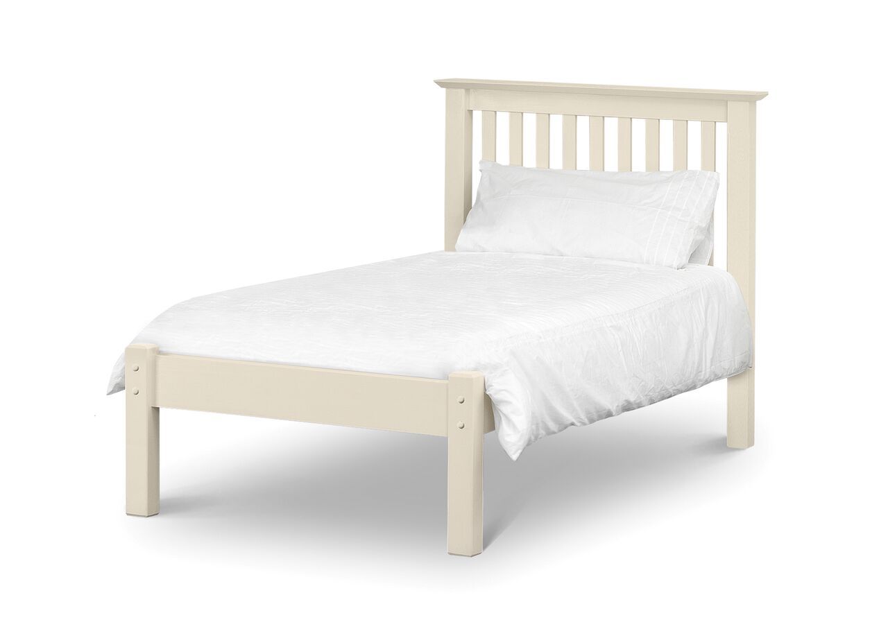 Barcelona White or Pine LFE Bed Frame-Single 3ft - Stone White - JB Collections