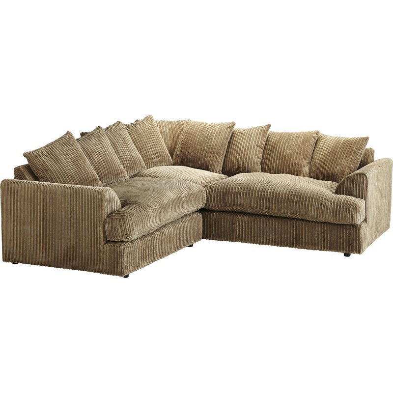 Jamba Double Padded Fabric Coffee Corner Sofa - 6 Colours Available - Home Done