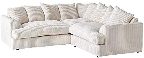 Jamba Double Padded Fabric Cream Corner Sofa - 6 Colours Available - Home Done
