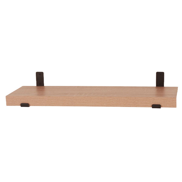 Livia Chunky Wall Shelf with Brackets - Oak Effect - Colton & Sawyer