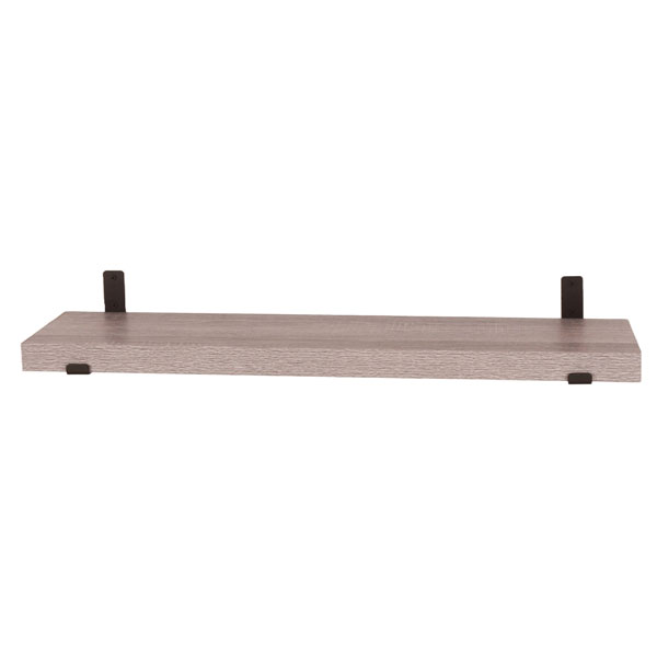 Livia Chunky Wall Shelf with Brackets - Grey Oak - Colton & Sawyer
