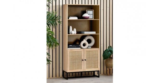 Padstow Tall Bookcase - Oak - JB Collections