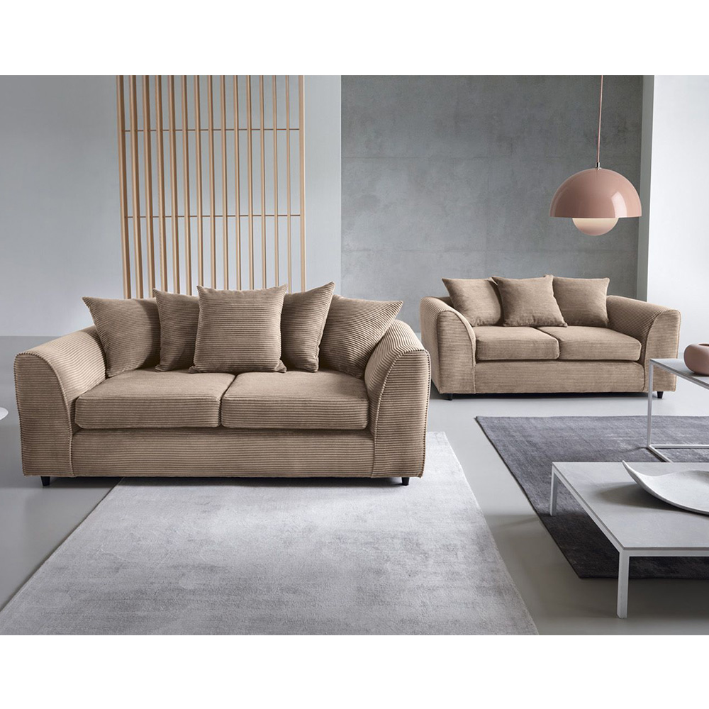 Jill Jumbo 3+2 Seater Sofa - Brown - Moonlight Interiors