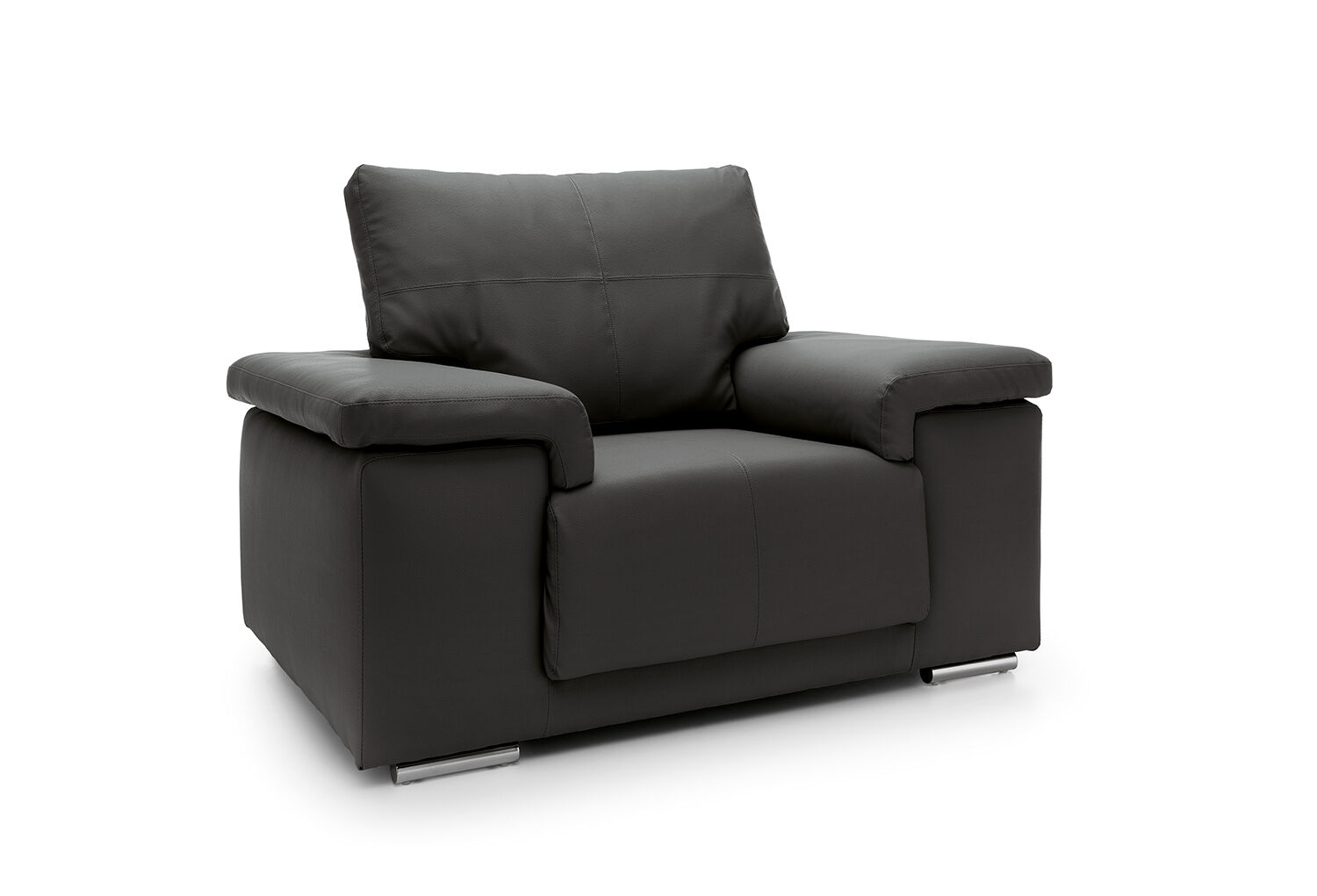 Chelmsford Leather Armchair - Black - Moonlight Interiors