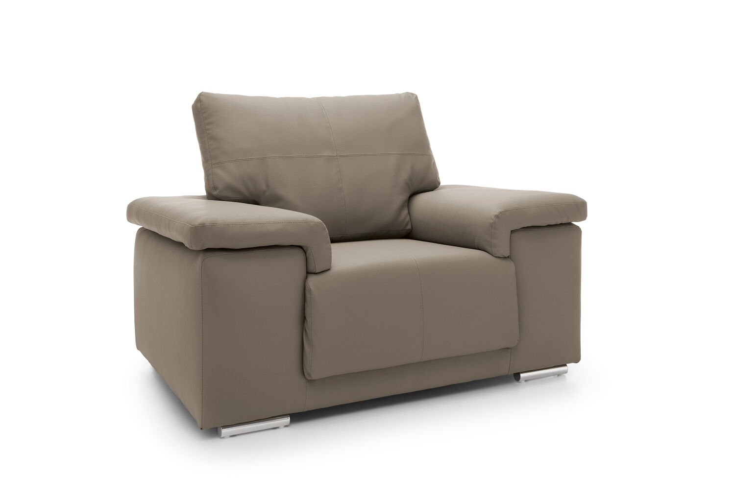 Chelmsford Leather Armchair - Taupe - Moonlight Interiors