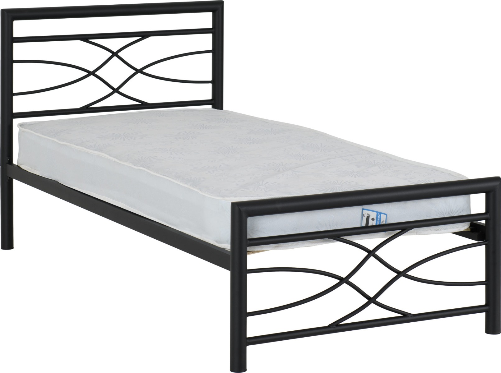Kelly 4ft6 Double Bed - Black - Budget Deals