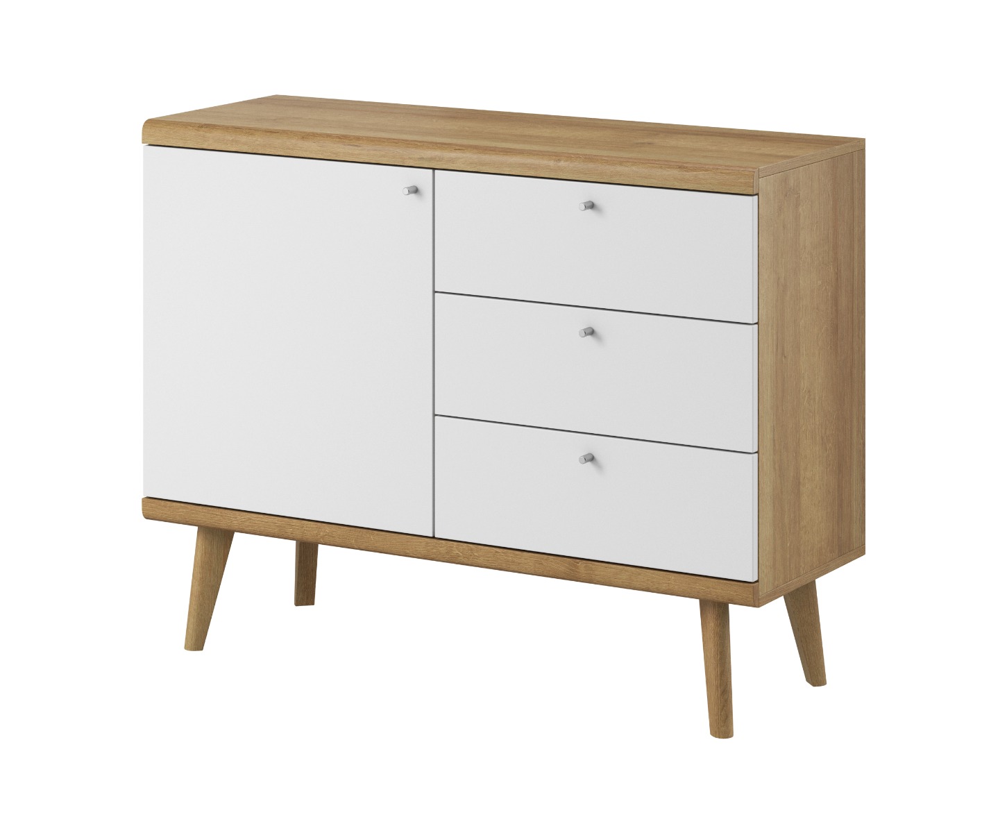 Wigan Sideboard 107cm - White and Oak - Moonlight Interiors