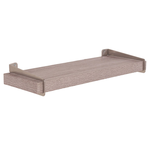 Livia 60cm Grey Oak Floating Shelf with Metal Brackets - Colton & Sawyer
