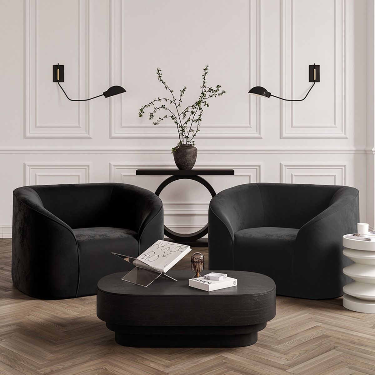NUMA Wooden Coffee Table - Black - Leeds Plywood
