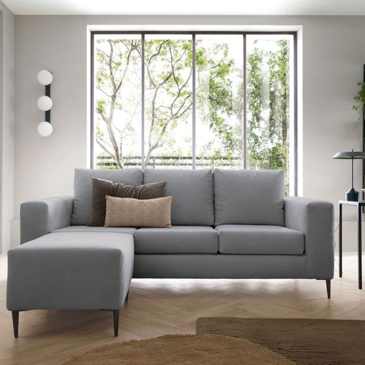 Rocky Reversible Corner Sofa - Cool Grey - Moonlight Interiors